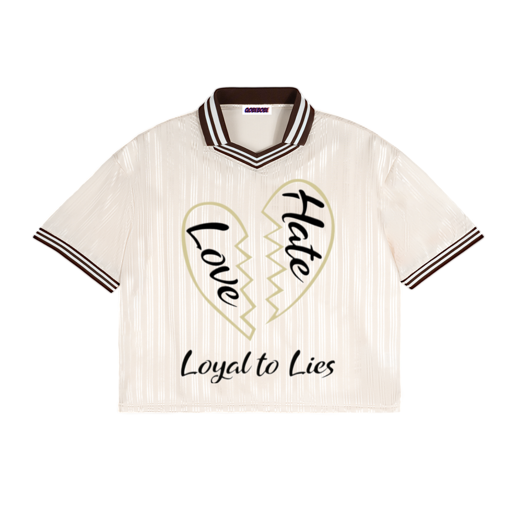 Contrast Stripes Polo Collar T-Shirt