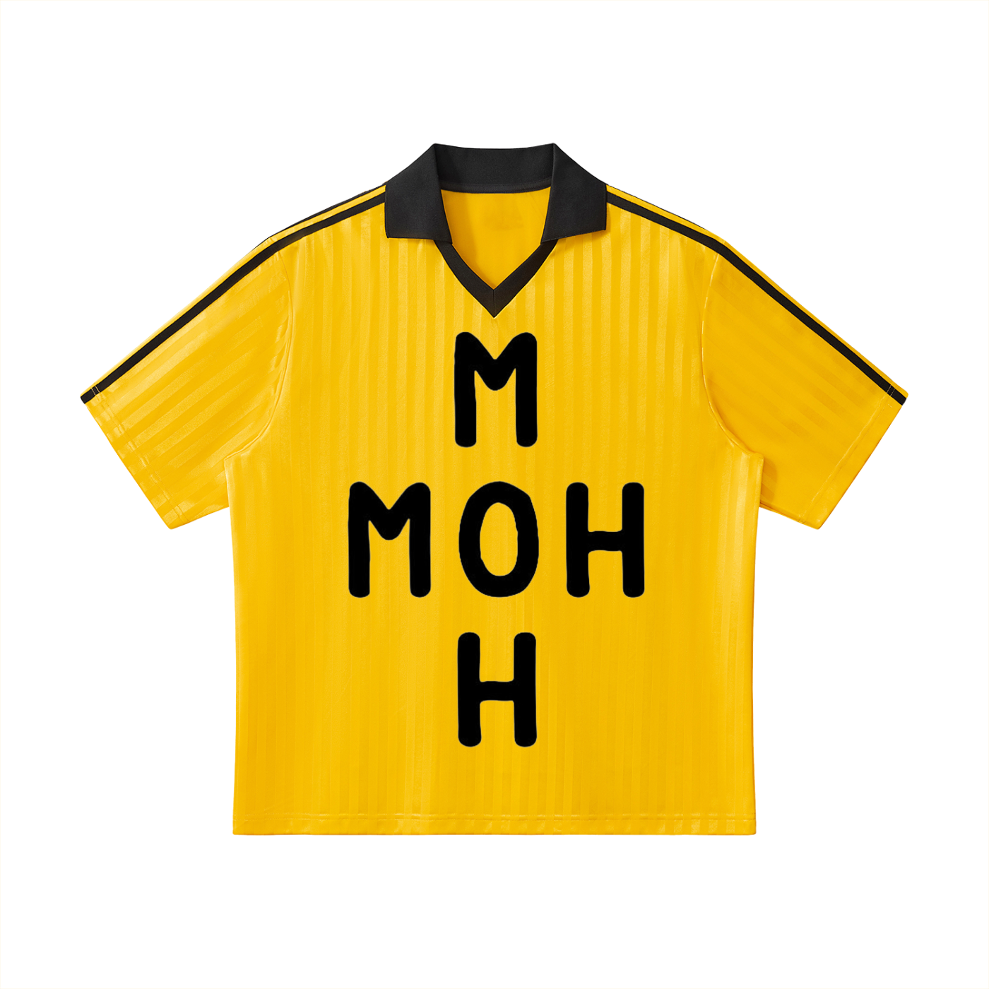 Contrast Collar Striped Soccer Jersey