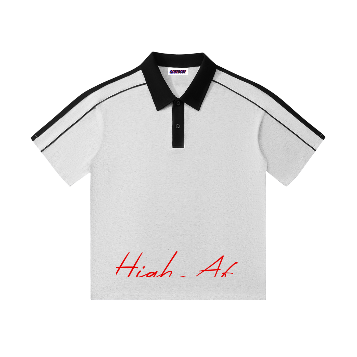 Contrast Collar Short-Sleeve Polo Shirt