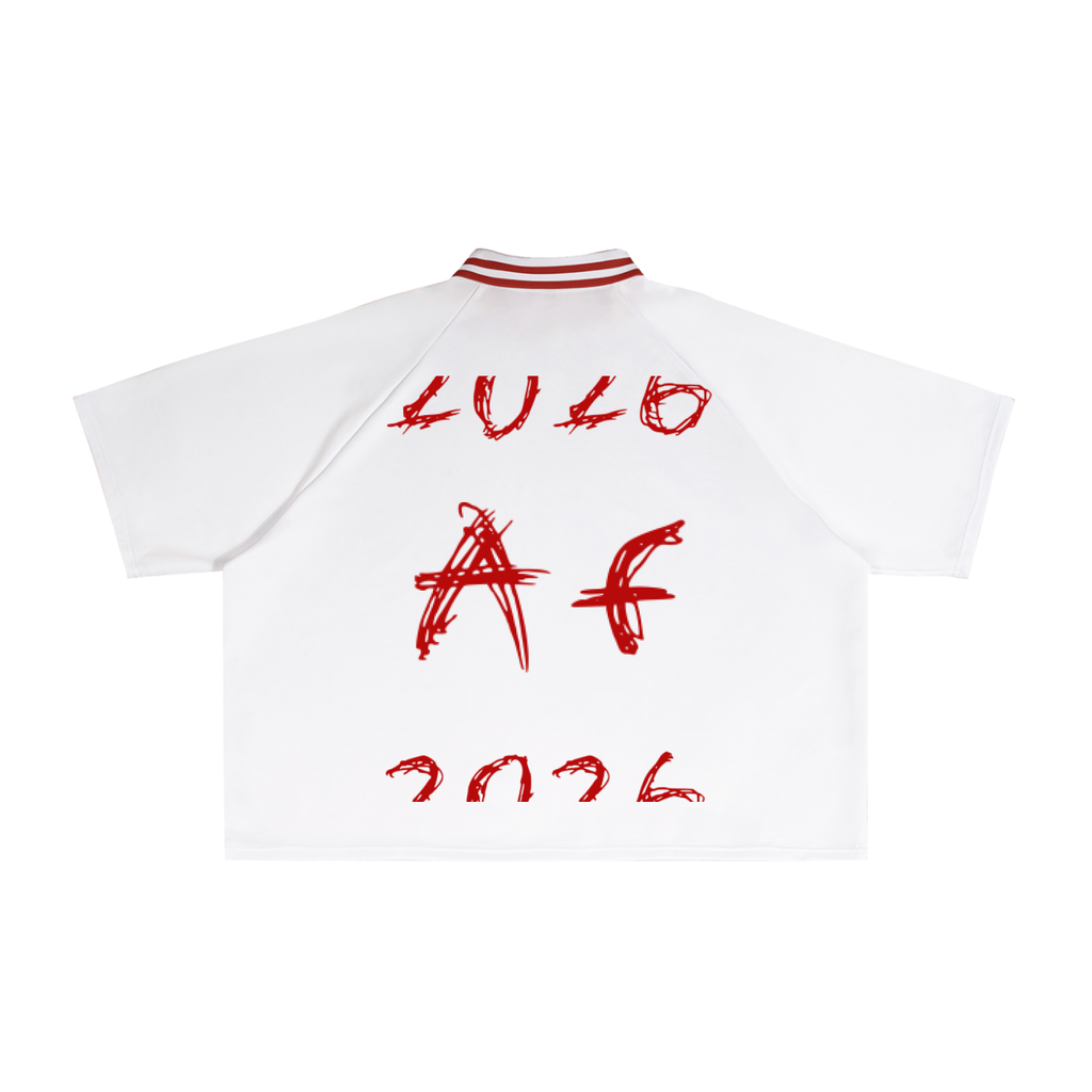 Contrast Lapel Collar Boxy T-Shirt