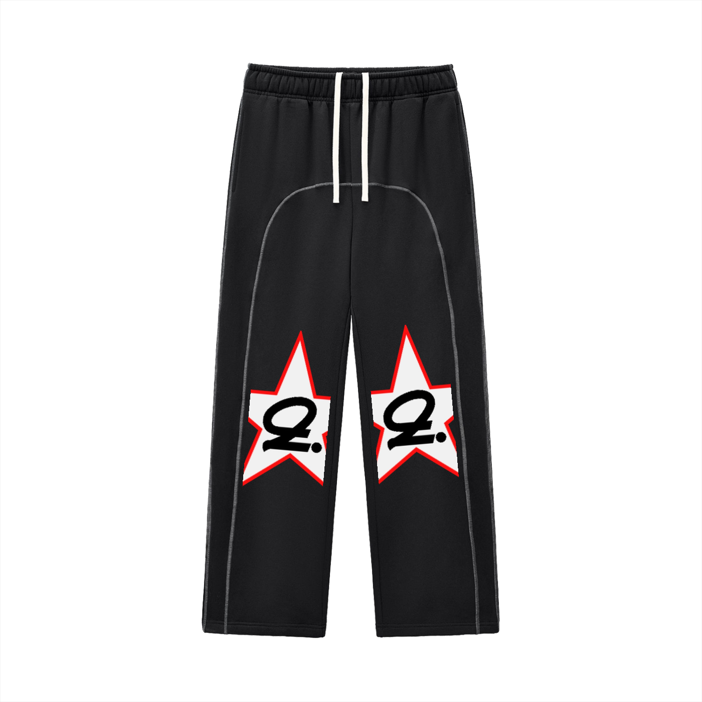 Contrast-Stitched Fleece Sweatpants