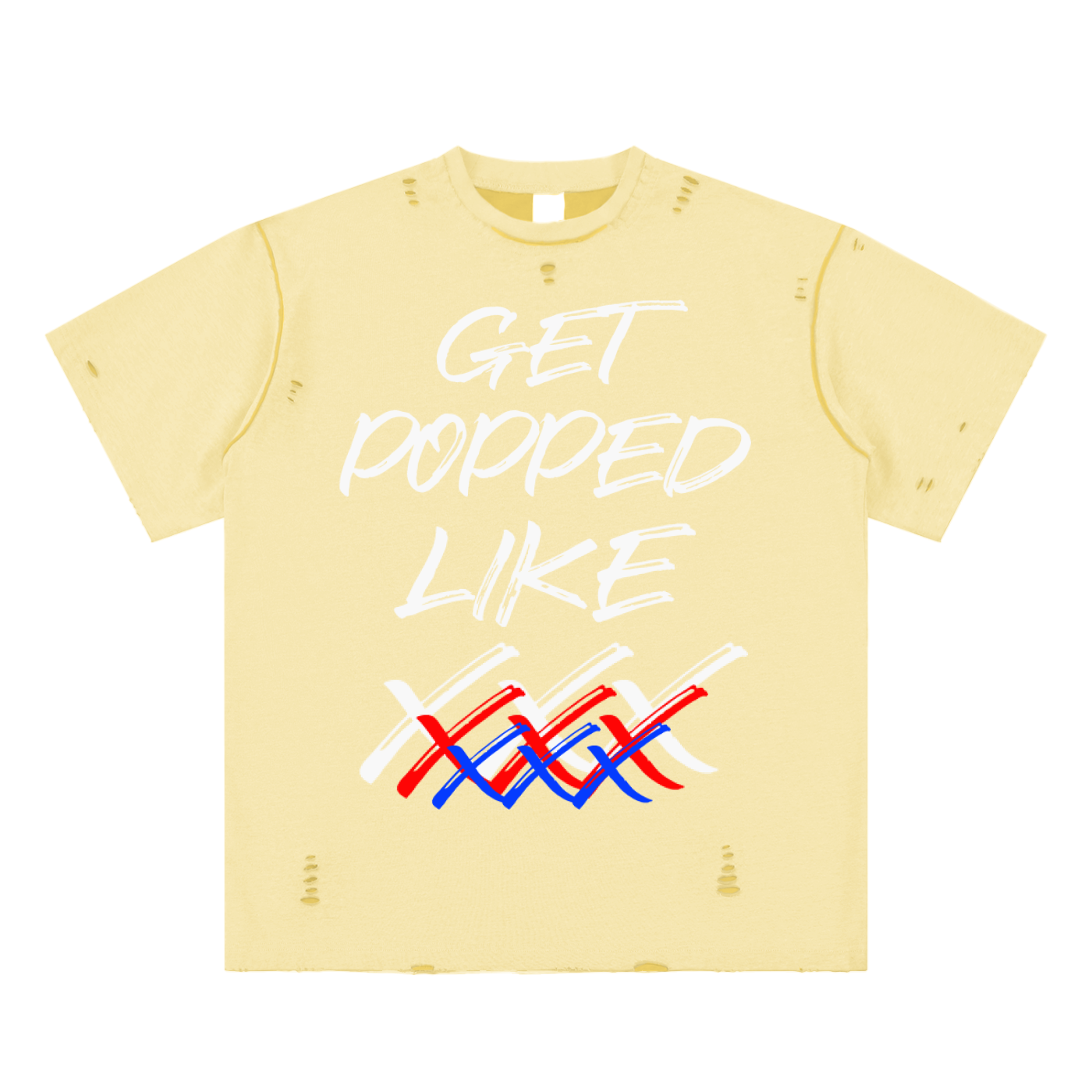 Hand-frayed Reversible T-shirt