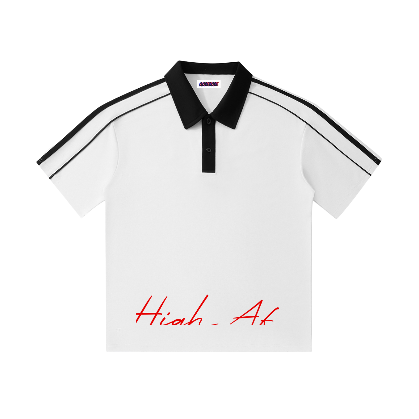 Contrast Collar Short-Sleeve Polo Shirt